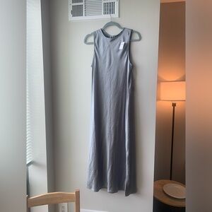 NWT GAP Silver Silk Midi Dress